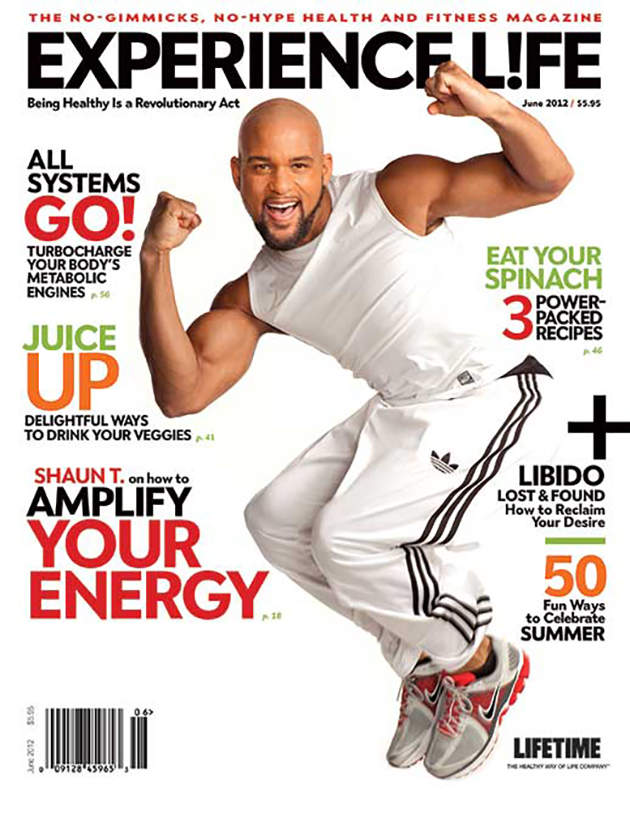 shaun t on the june 2012 cover of experience life